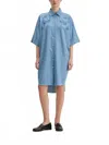 Bellerose Cheyenne Shirt Dress In Chambray In Blue