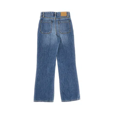Bellerose Kids' Cotton Denim Jeans In Blue