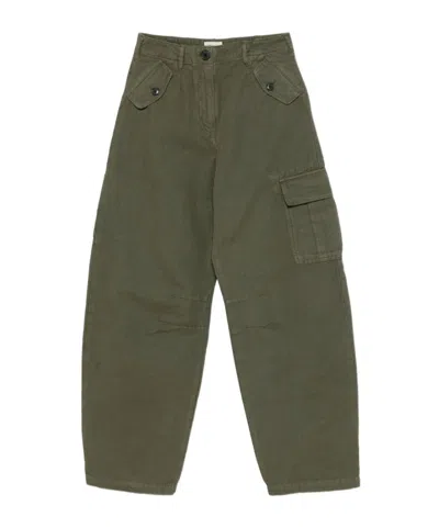 Bellerose Cotton Trousers In Green