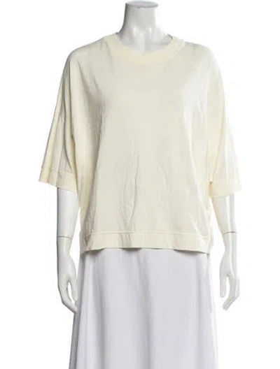 Pre-owned Bellerose Crew Neck Short Sleeve T-shirt In Neutrals/yellow