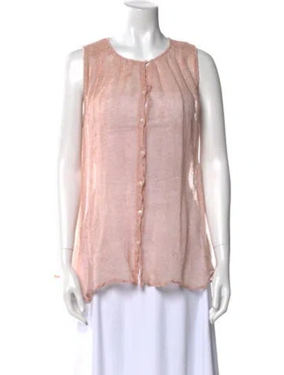 Pre-owned Bellerose Crew Neck Sleeveless Blouse In Pink