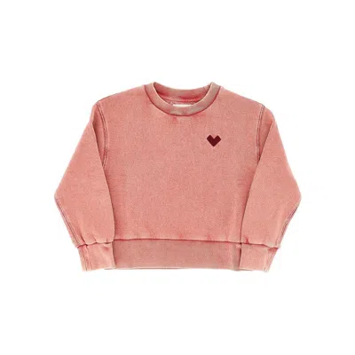 Bellerose Kids' Crewneck Cotton Sweathsirt With Washed Effect