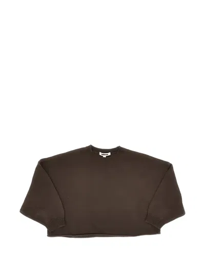 Bellerose Kids' Crew-neck Knitted Sweater In Brown