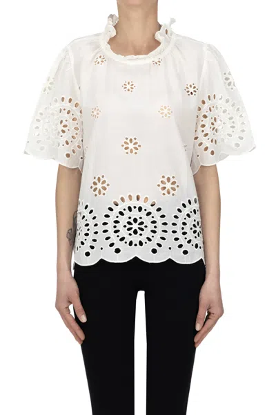 Bellerose Darlene Sangallo Lace Blouse In White