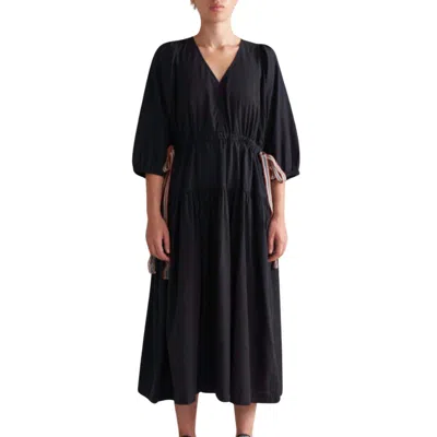 Bellerose Darling Midi Dress In Black Beauty In Blue
