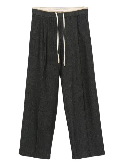 Bellerose Drawstring-waist Trousers In Grey