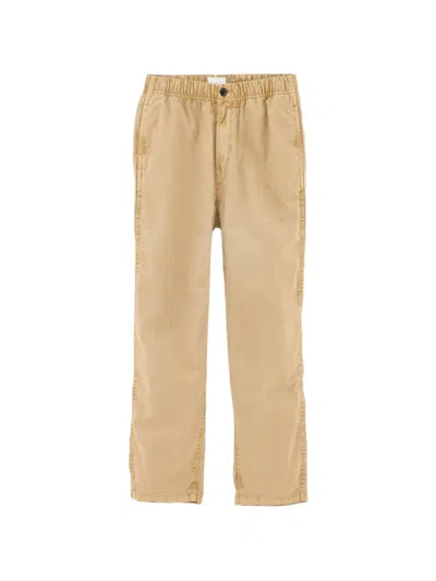 Bellerose Kids' Elasticated-waist Cotton Trousers In Neutrals