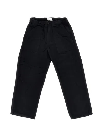 Bellerose Kids' Elasticated-waist Patch-pocket Trousers In Blue