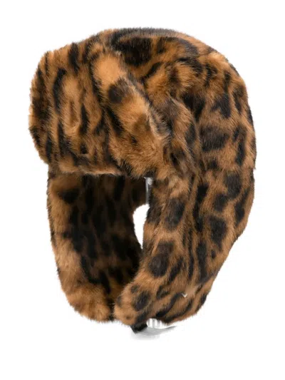 Bellerose Epka Leopard-print Trapper Hat In Brown