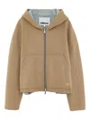 Bellerose Fannel Zipped Hoodie In Brown