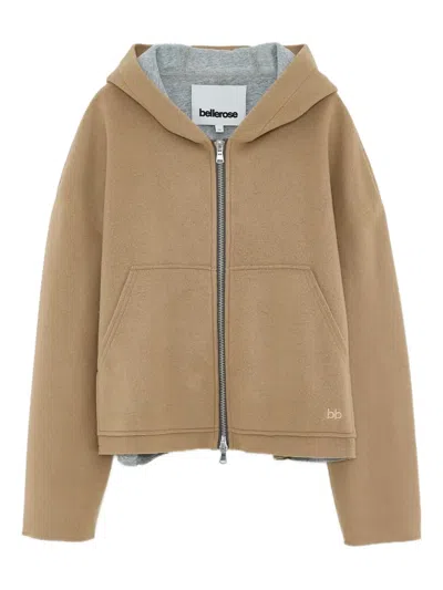 Bellerose Fannel Zipped Hoodie In Brown