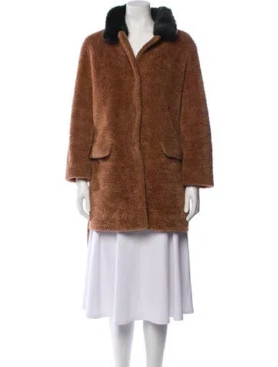 Pre-owned Bellerose Faux Fur Coat In Brown