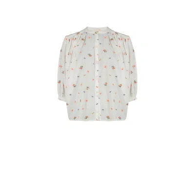 Bellerose Floral-print Blouse In White