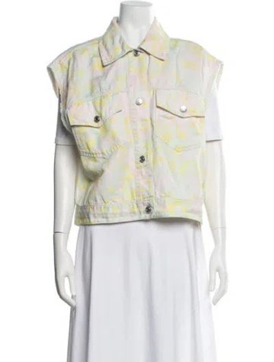 Pre-owned Bellerose Floral Print Denim Jacket In Multicolor