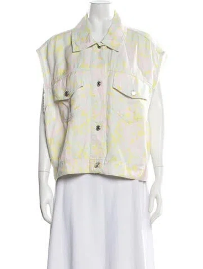 Pre-owned Bellerose Floral Print Denim Jacket W/ Tags In Multicolor