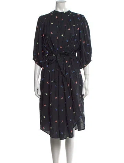 Pre-owned Bellerose Floral Print Midi Length Dress In Multicolor