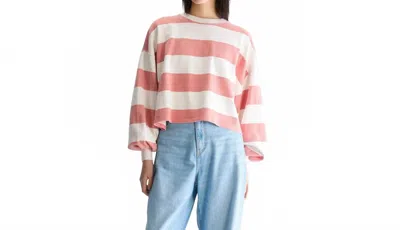 Bellerose Francos Long Sleeve Tee In Red Stripe