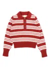 Bellerose Gimol Polo Top In Burgundy