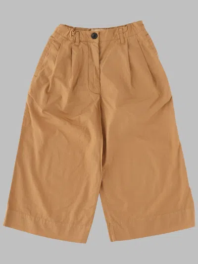 Bellerose Girls' 100% Cotton Trousers In Beige