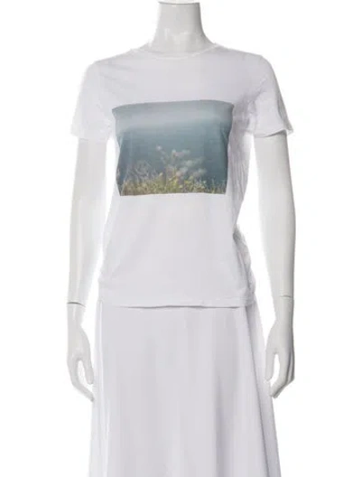 Pre-owned Bellerose Graphic Print Crew Neck T-shirt In White