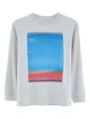 Bellerose Graphic-print Long-sleeve Top In Gray