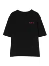 Bellerose Graphic-print Organic-cotton T-shirt In Black