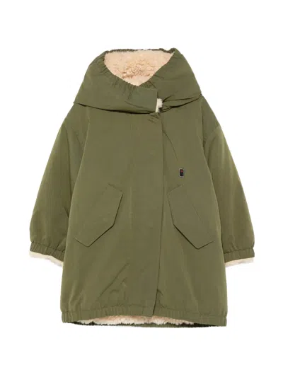 Bellerose Kids' Harbour Lined Hooded Coat In Green