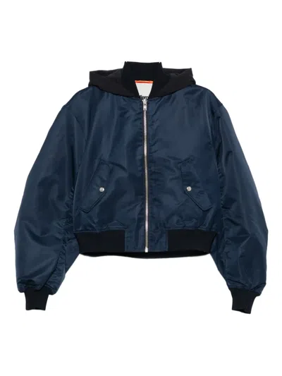 Bellerose Harty Hooded Bomber Jacket In Blue