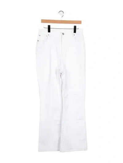 Pre-owned Bellerose High-rise Flared Jeans In White