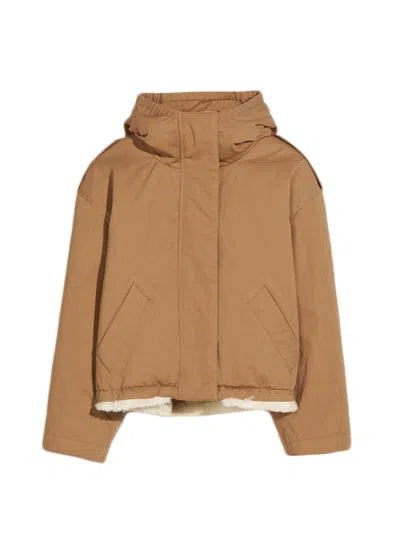 Bellerose Mini Hooded Jacket For Girls In Brown