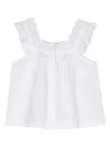 Bellerose Hoppers Sleeveless Broderie-anglaise Blouse In White