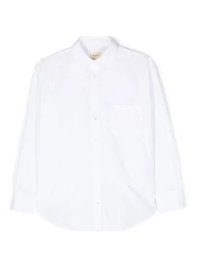 Bellerose Kids' Ironie Cotton Poplin Shirt In White