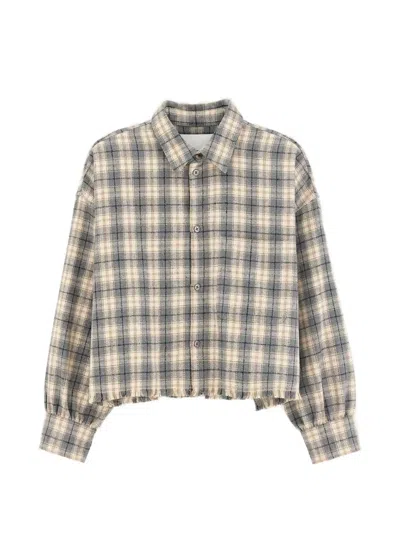 Bellerose Jonnie Check Frayed-hem Shirt In Multi