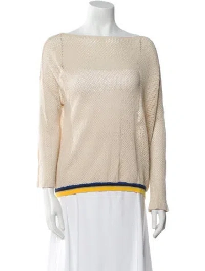 Pre-owned Bellerose Jute Bateau Neckline Sweater In Neutral