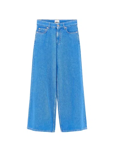 Bellerose Kids' Kae Wide-leg Jeans In Blue