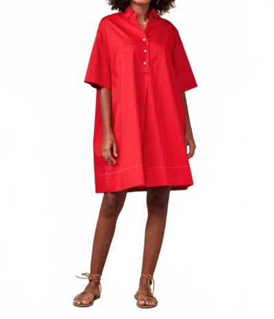 Bellerose Kelly Short Sleeve Dress In Amore In Red