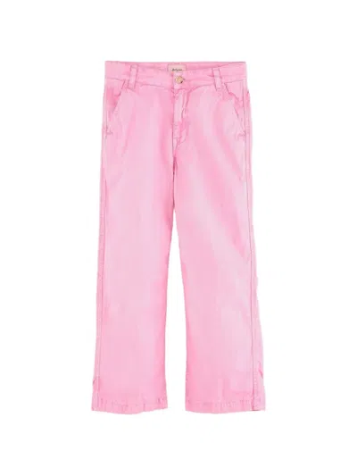 Bellerose Kids' Kristin Garment-dyed Trousers In Pink
