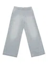 Bellerose Striped Cotton Trousers In Gray