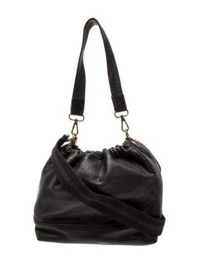 Pre-owned Bellerose Leather Bucket Bag In Black