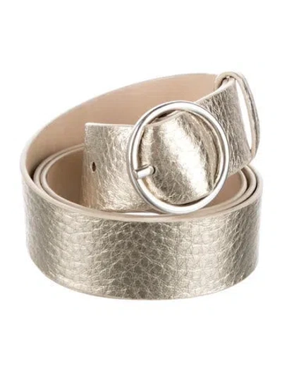Pre-owned Bellerose Leather Waist Belt In Metallic/neutrals