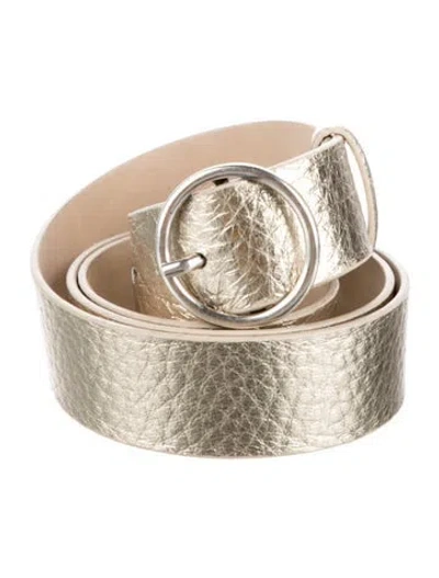 Pre-owned Bellerose Leather Waist Belt In Metallic/neutrals
