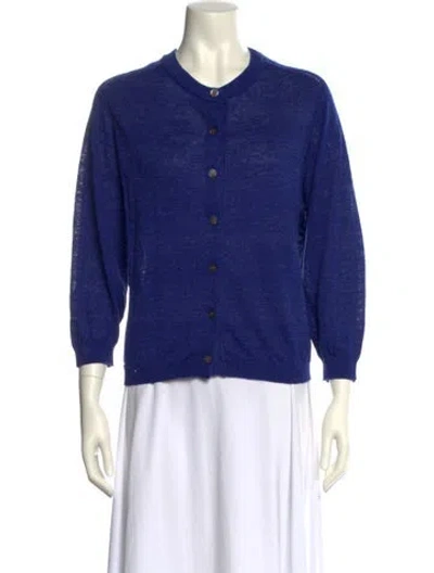 Pre-owned Bellerose Linen Crew Neck Sweater In Blue