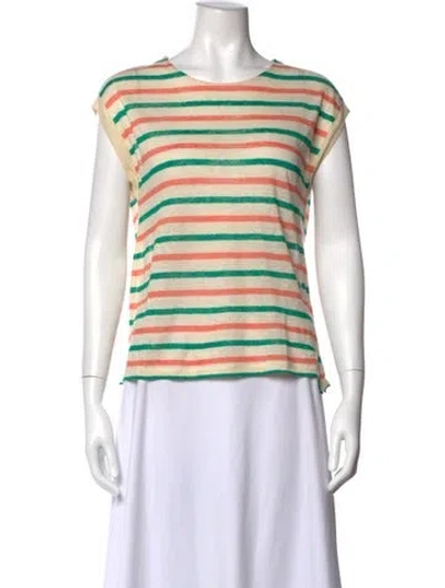 Pre-owned Bellerose Linen Striped T-shirt In Multi