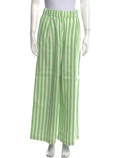 Pre-owned Bellerose Linen Wide Leg Pants In Green