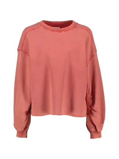 Bellerose Kids' Logo-print Raw-cut Sweatshirt In Orange