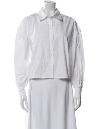 Pre-owned Bellerose Long Sleeve Button-up Top In White