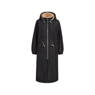 Bellerose Manteau Long Capuché In Black