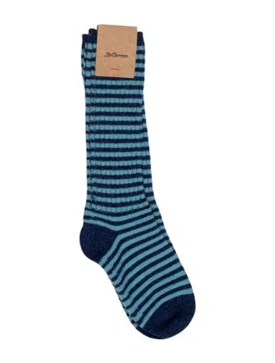 Pre-owned Bellerose Merino Wool Socks In Blue