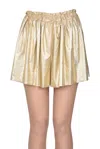 Bellerose Metallic Effect Shorts In Gold