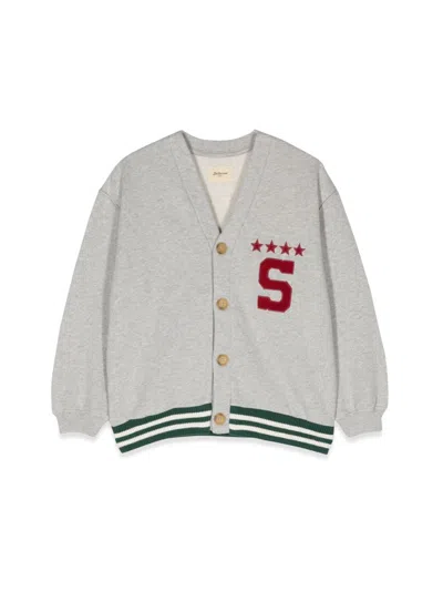 Bellerose Mini Cardigan For Boys - Cozy Cotton Knit In Grey
